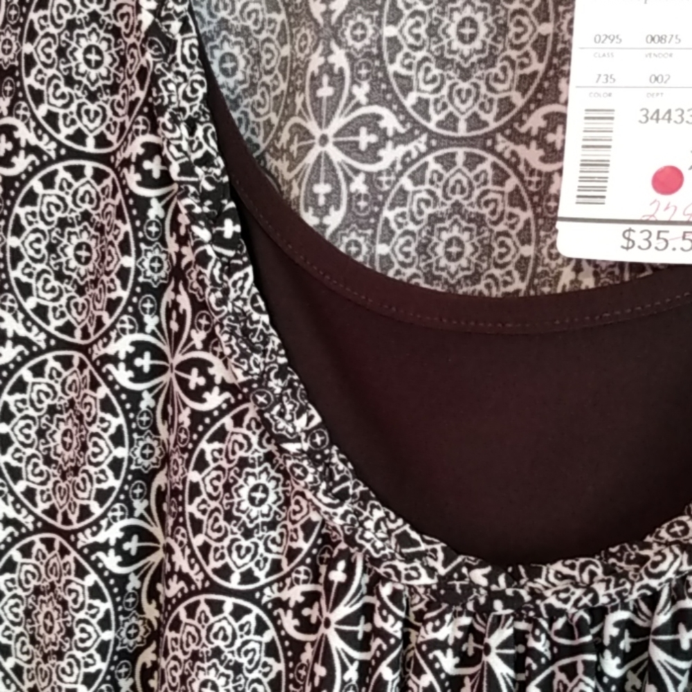 Brown print top - Picture 3 of 3